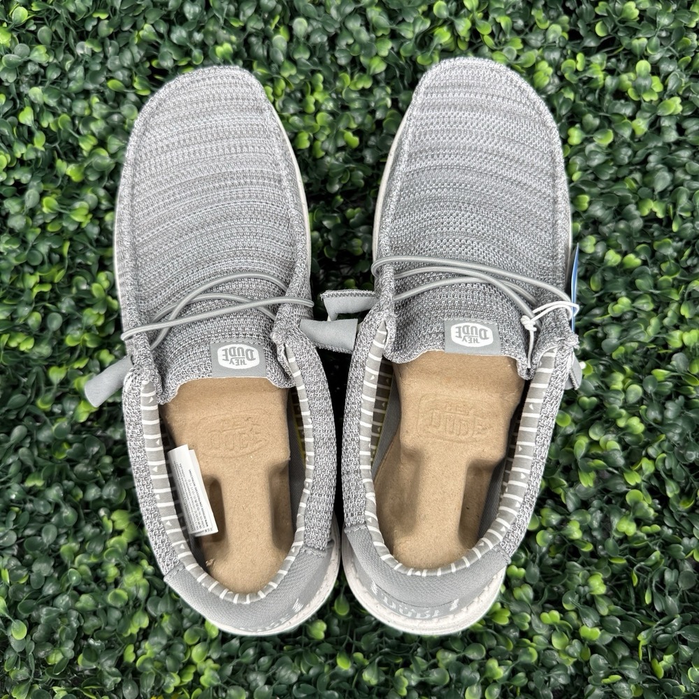 Hey Dude SE Wally Stretch Sox Shoes Mens 11 Grey Slip on Loafer Breathable - Picture 5 of 8